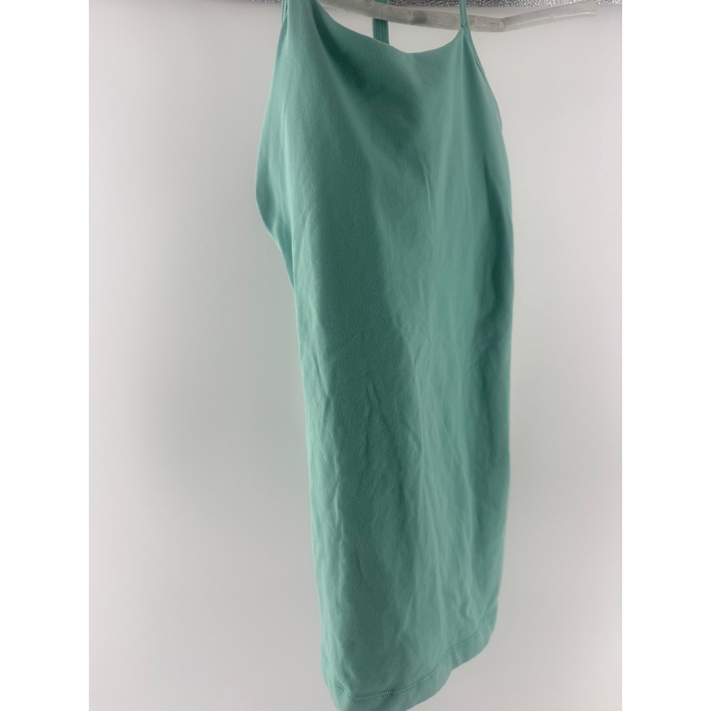 Lululemon Power Y Tank Top Size 4 Teal Green Built-in Bra Athletic Yoga Camisole